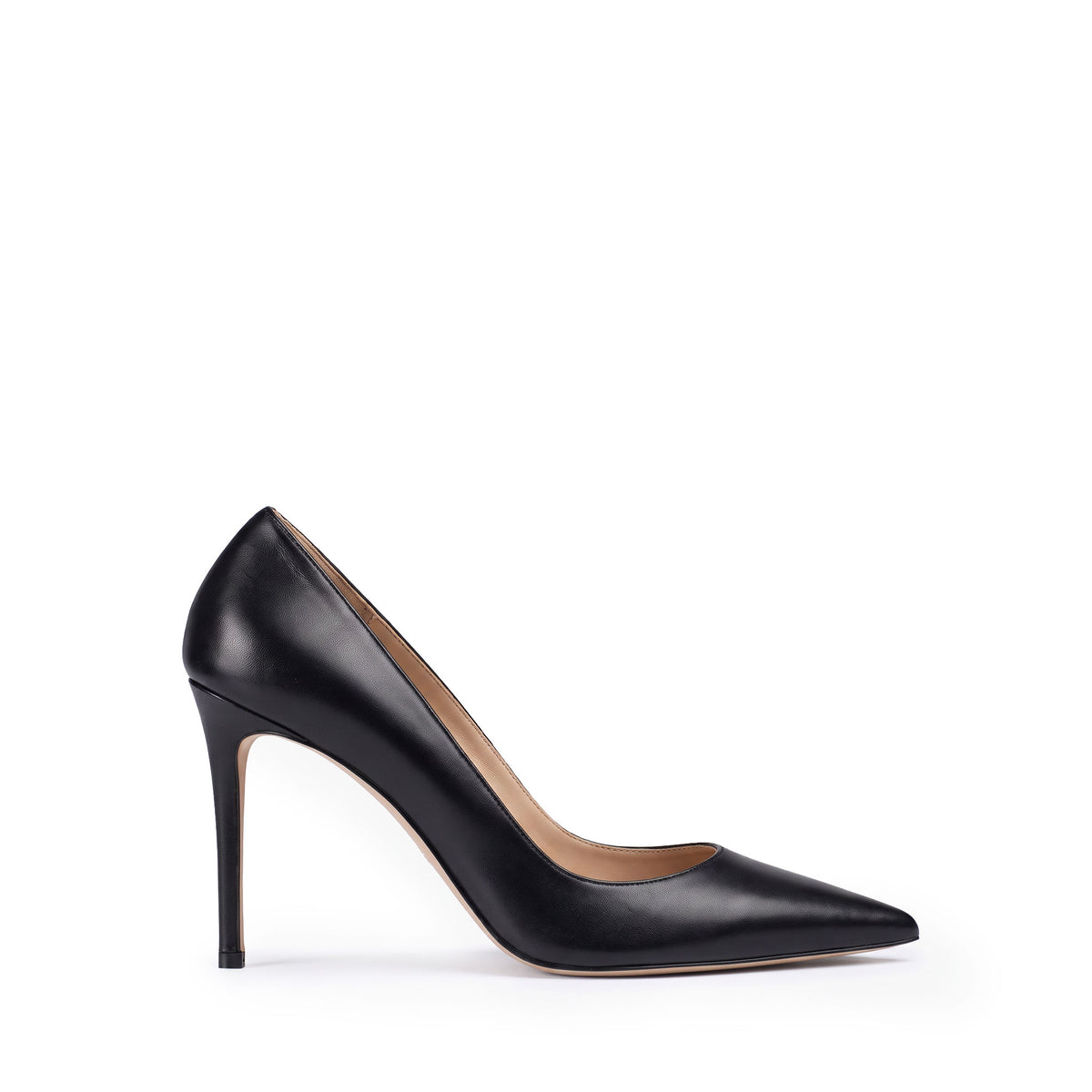 DECOLLETTE TACCO 80MM PELLE NERA