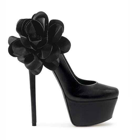 Décolleté pelle nera/ fiocco – COD. 46082